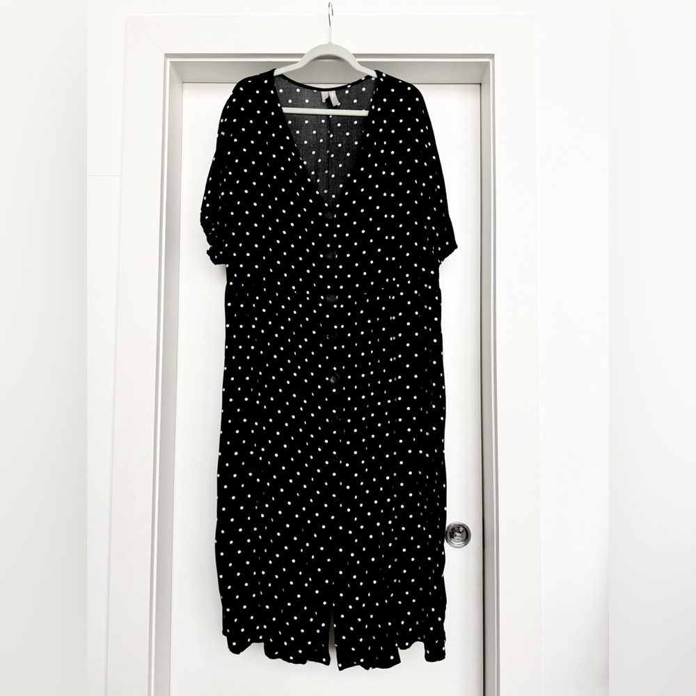 ASOS Black and White Polka Dot Shift Dress